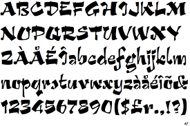 Пример шрифта Arriba